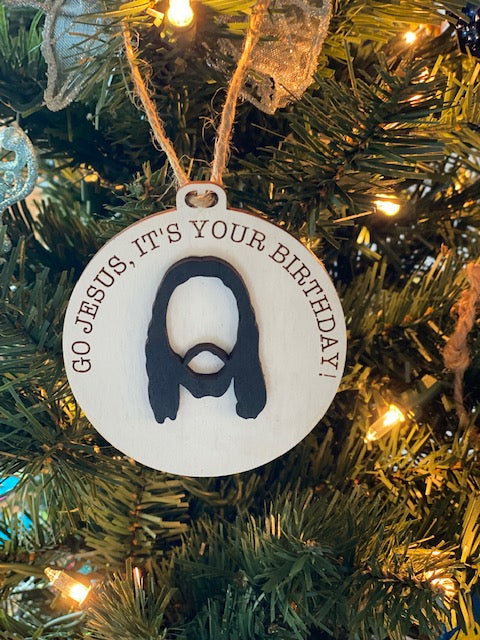 Go Jesus ornament