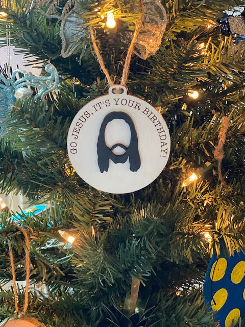 Go Jesus ornament