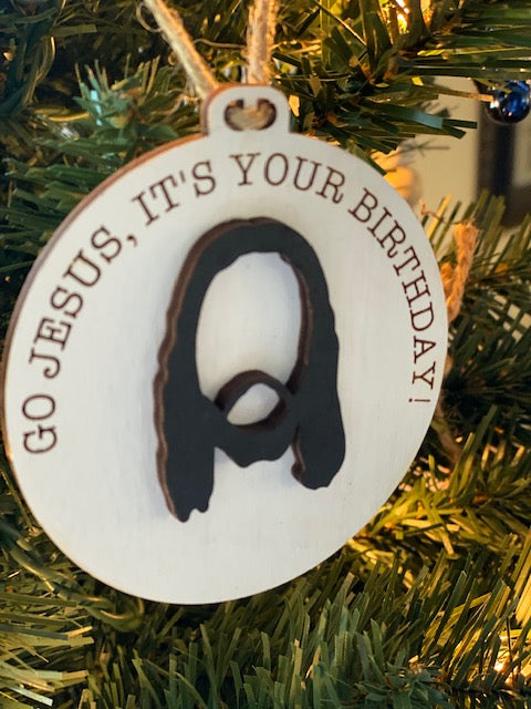 Go Jesus ornament