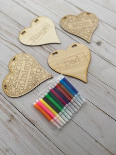 Valentine's Day garland coloring kit