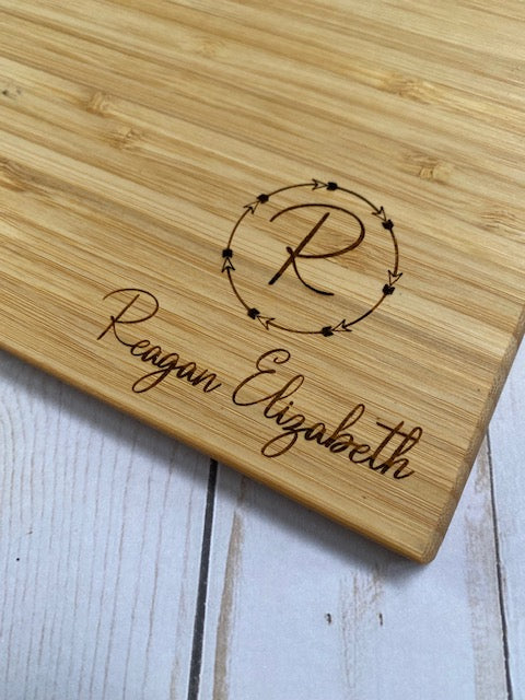 Custom Pineapples Bamboo Cutting Board (Personalized)