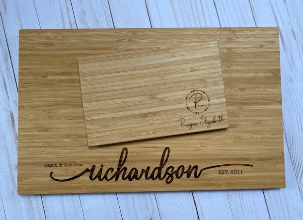 Custom Pineapples Bamboo Cutting Board (Personalized)